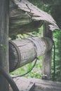 Old village style. The well water. Royalty Free Stock Photo